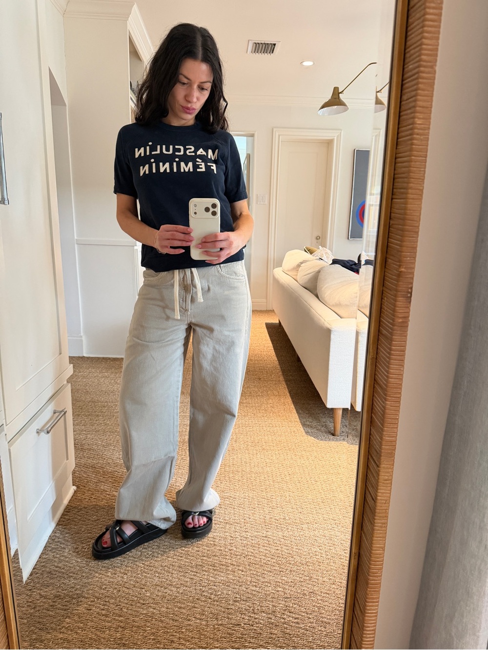 Clare V. Masculin Feminin Navy Sweatshirt Short Sleeve XS - Picture 8 of 11